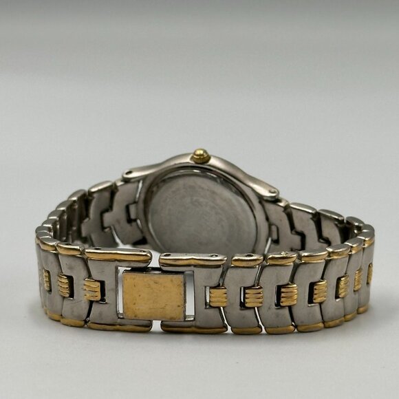 Berenger Watch Women Two Tone Silver Gold Mother of Pearl Dial New Battery 6.5" - Picture 10 of 14